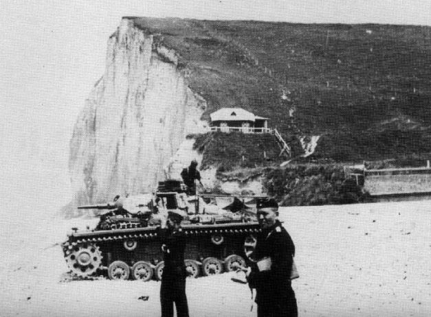 Panzerkampfwagen III sur la plage de Veulettes-sur-Mer